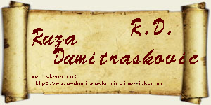 Ruža Dumitrašković vizit kartica